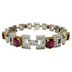 18K Diamond and Ruby Bracelet