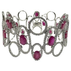 18K Diamond and Ruby Bracelet