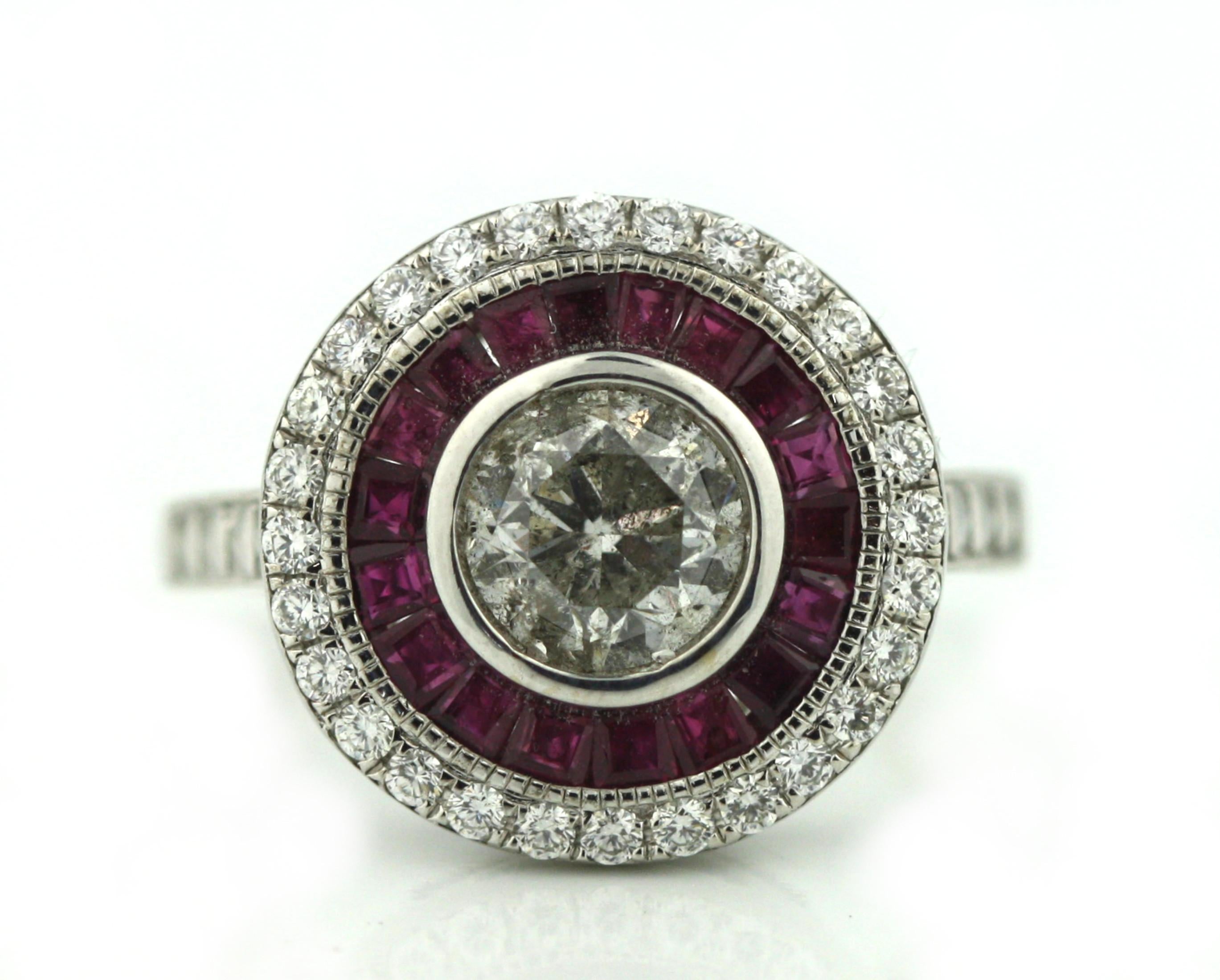 18K Diamond and Ruby Ring 1