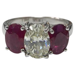 Ring aus 18 Karat Diamant und Rubin