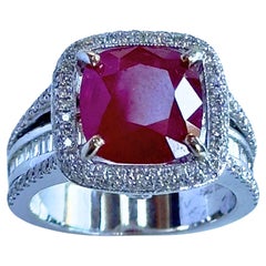 18k Diamond and Ruby Ring