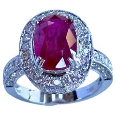 Ring aus 18 Karat Diamant und Rubin