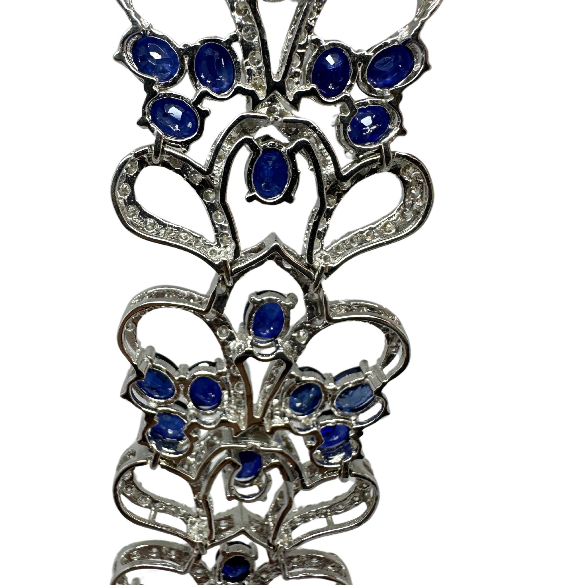 Bracelet en diamants et saphirs 18 carats en vente 1