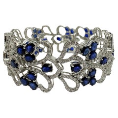 Bracciale con diamanti e zaffiri 18 carati
