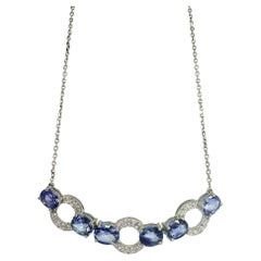 18K Diamond and Sapphire Necklace