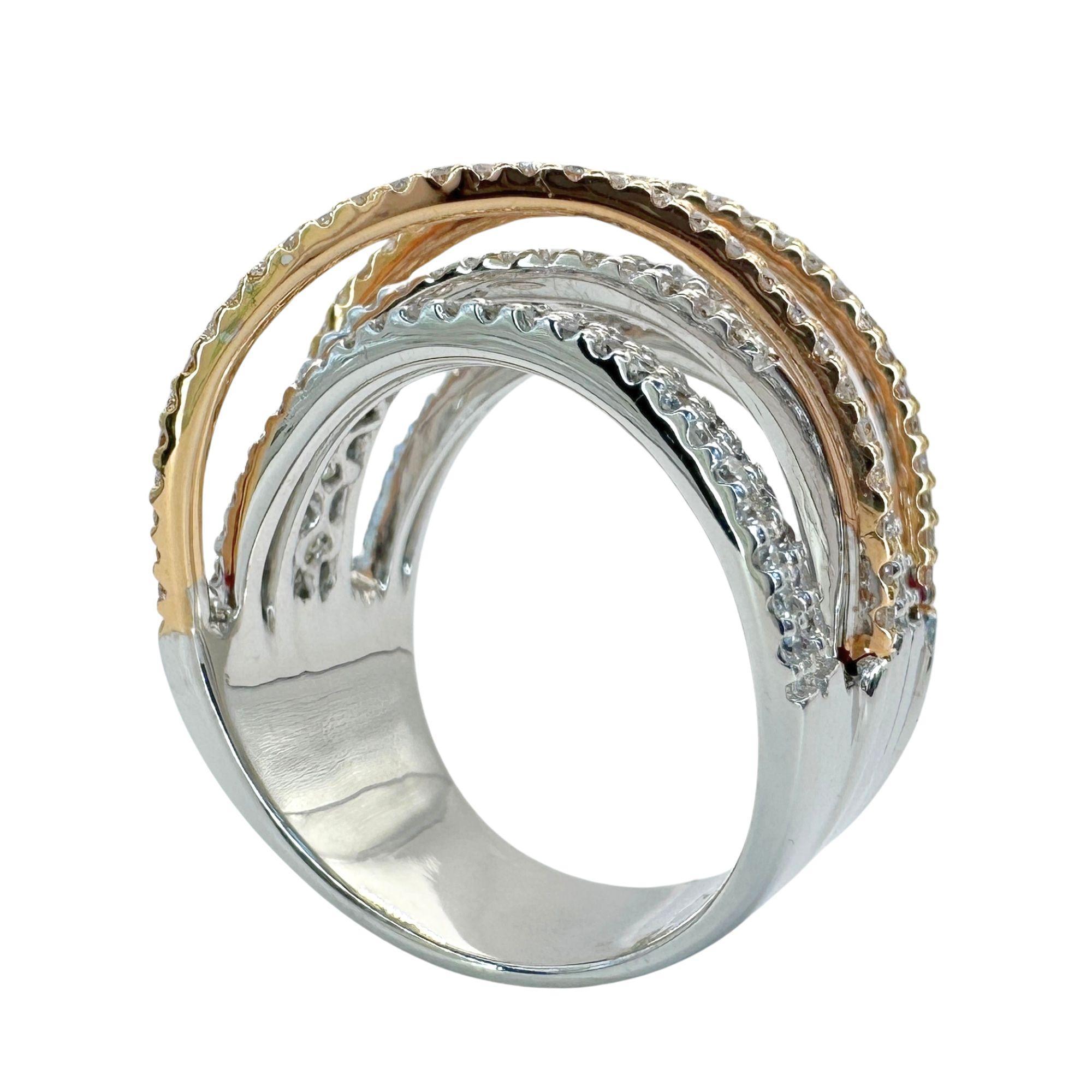 18k Diamantband Ring im Zustand „Gut“ im Angebot in New York, NY