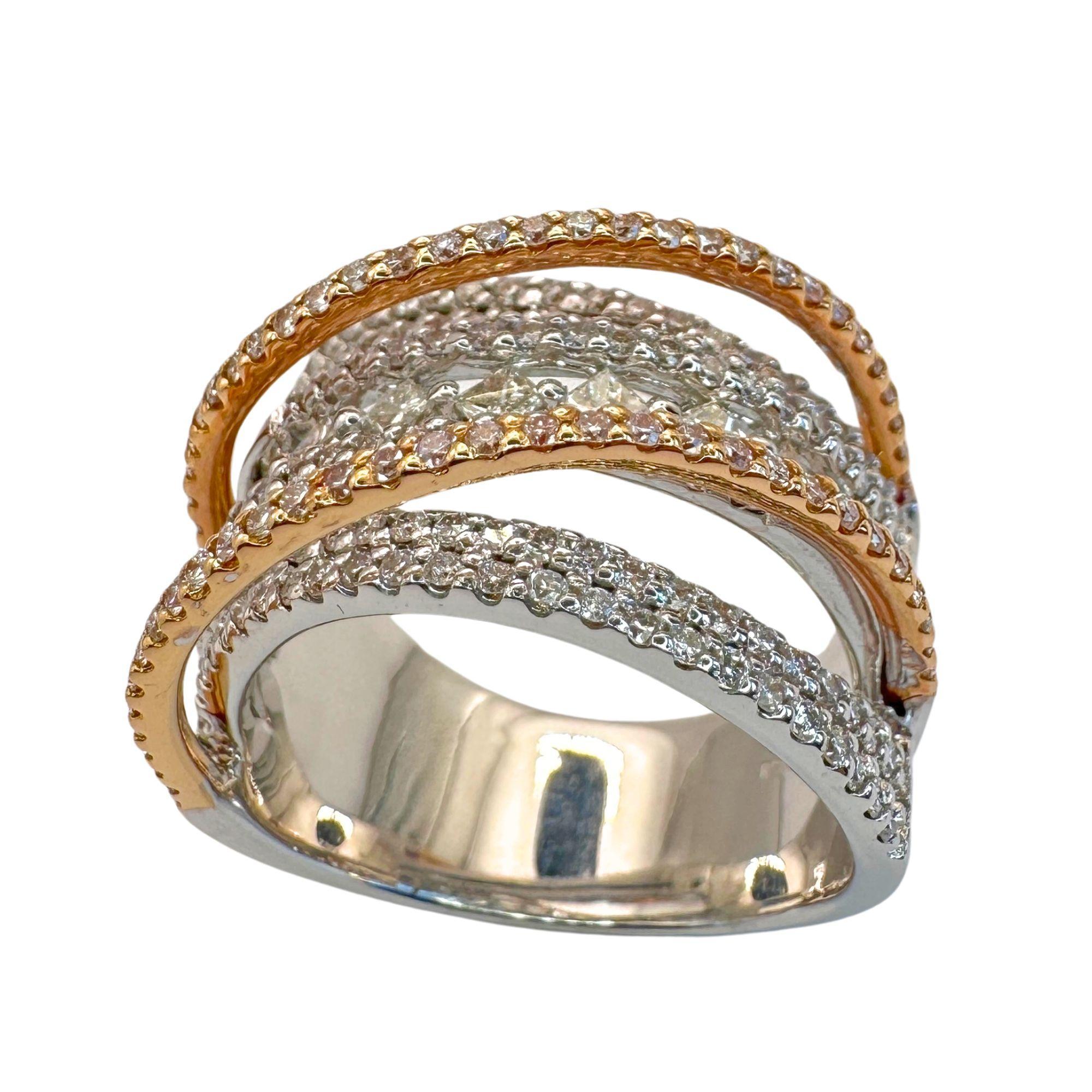 18k Diamantband Ring Damen im Angebot