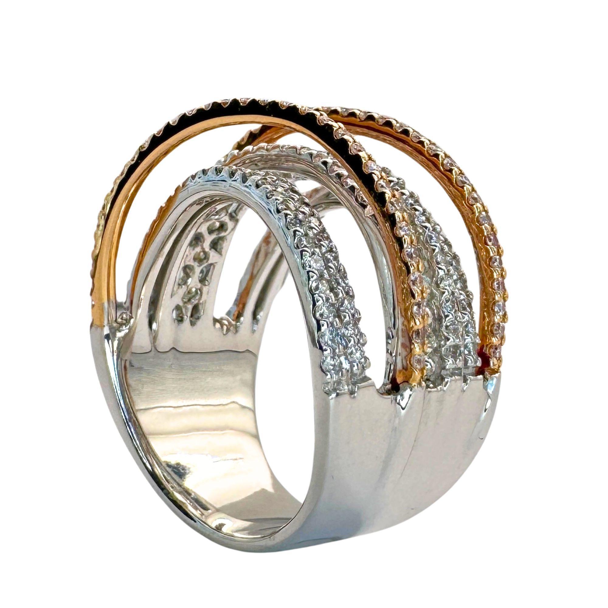 18k Diamantband Ring im Angebot 1