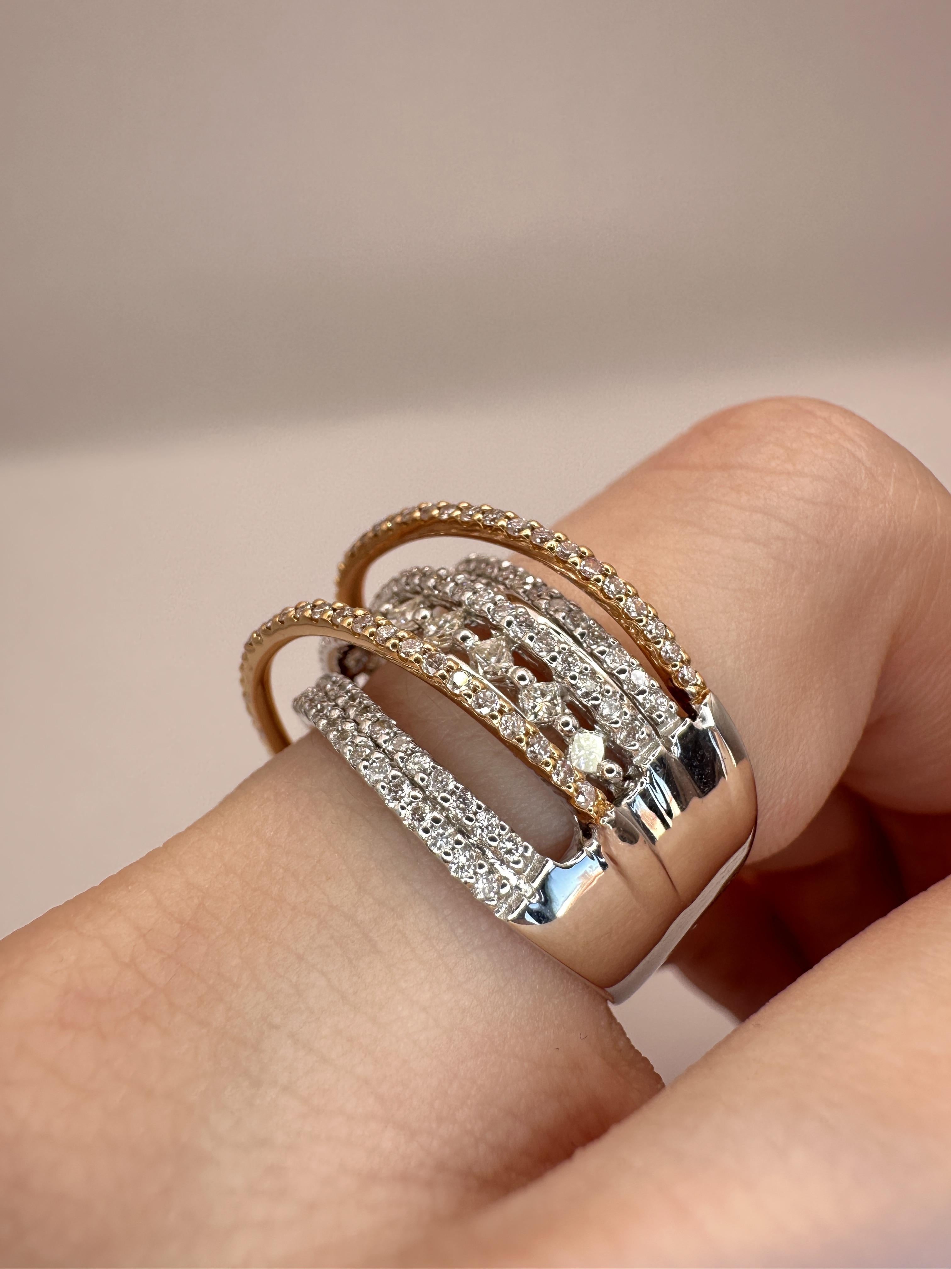 18k Diamantband Ring im Angebot 2