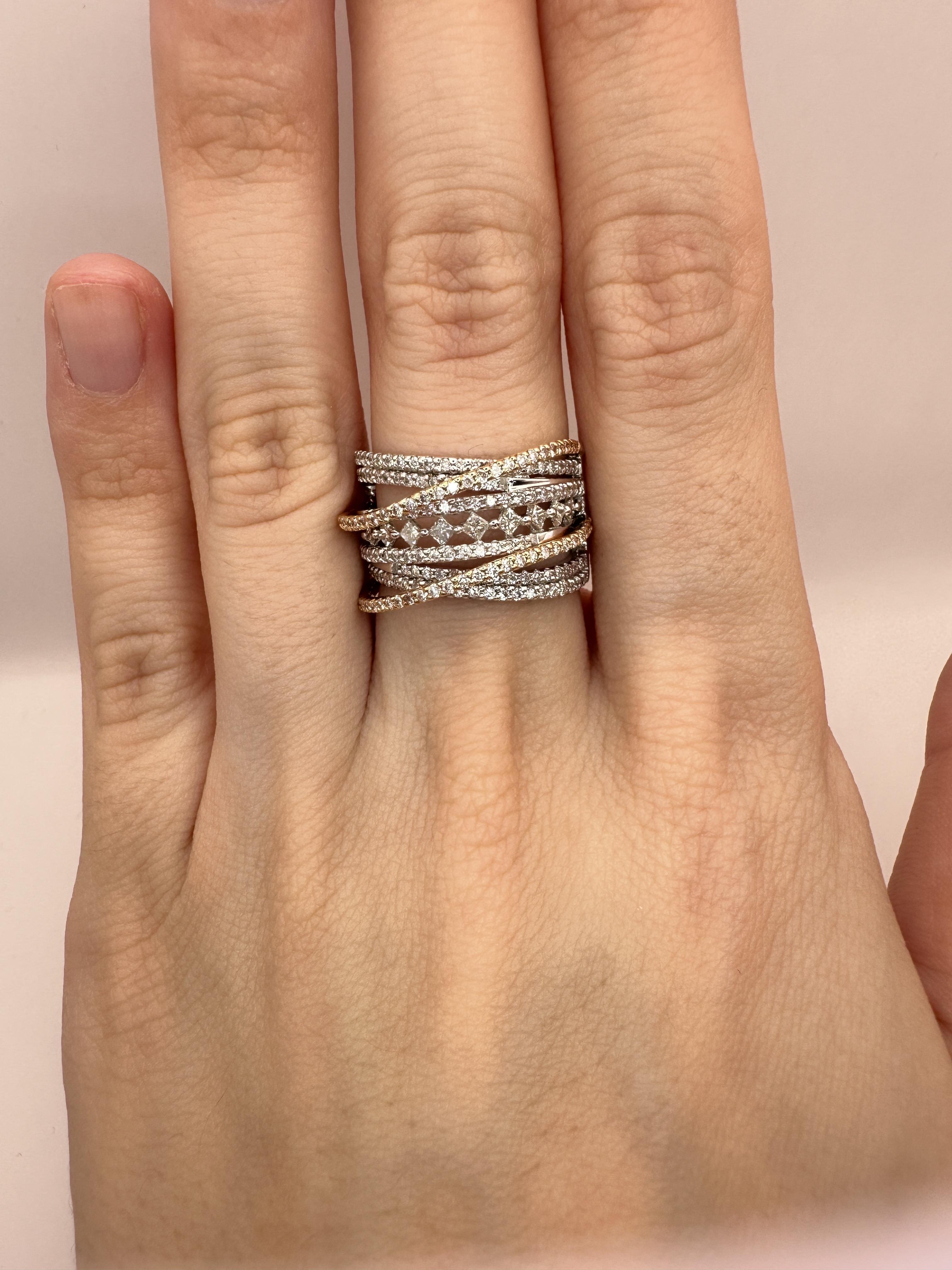 18k Diamantband Ring im Angebot 3