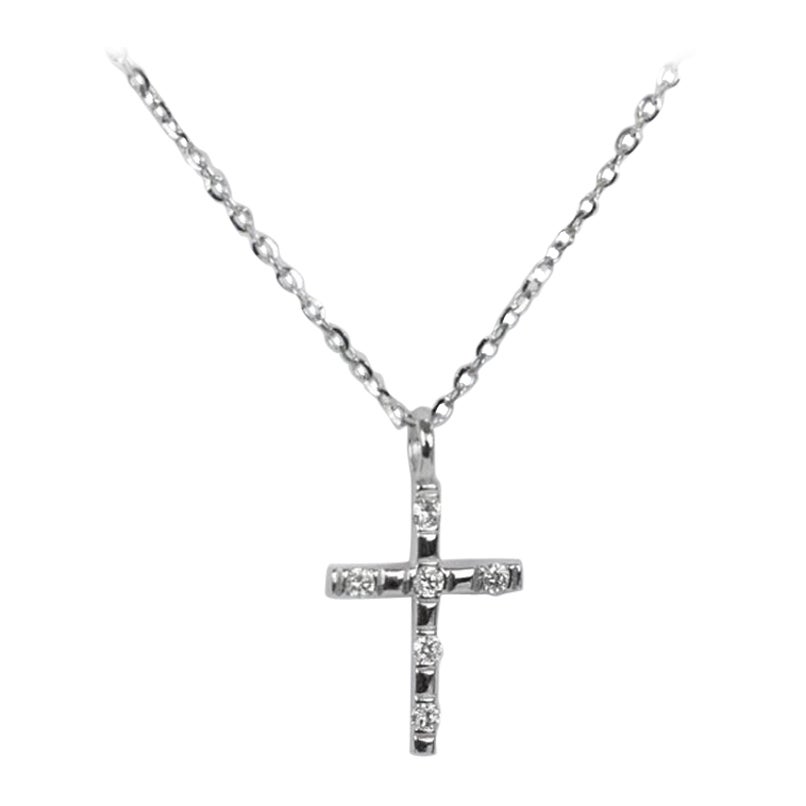 18k Gold Cross Necklace Christ Cross 