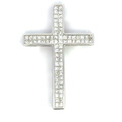 18k Diamond Cross Pendant