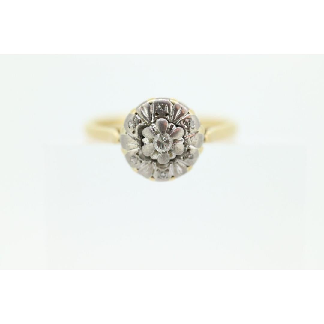 18k Diamond Daisy Cluster ring. Made in Birmingham UK England 1989. 750 18ct For Sale 1