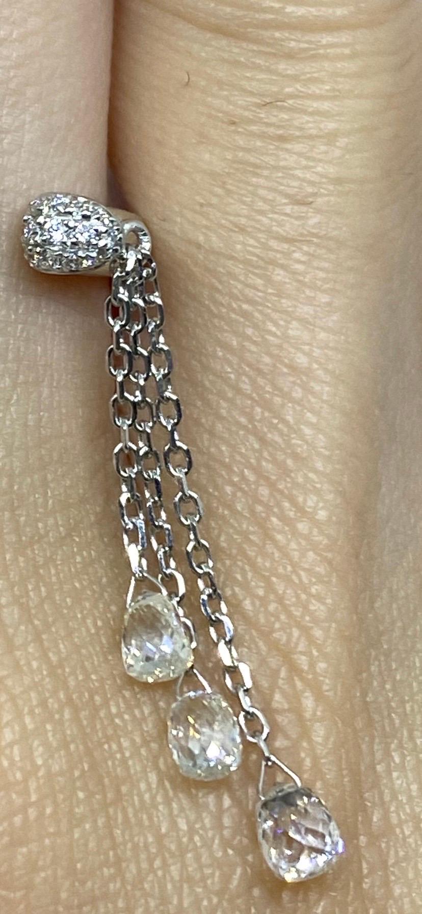 Rose Cut 18k Diamond Designed Unique Ring For Sale