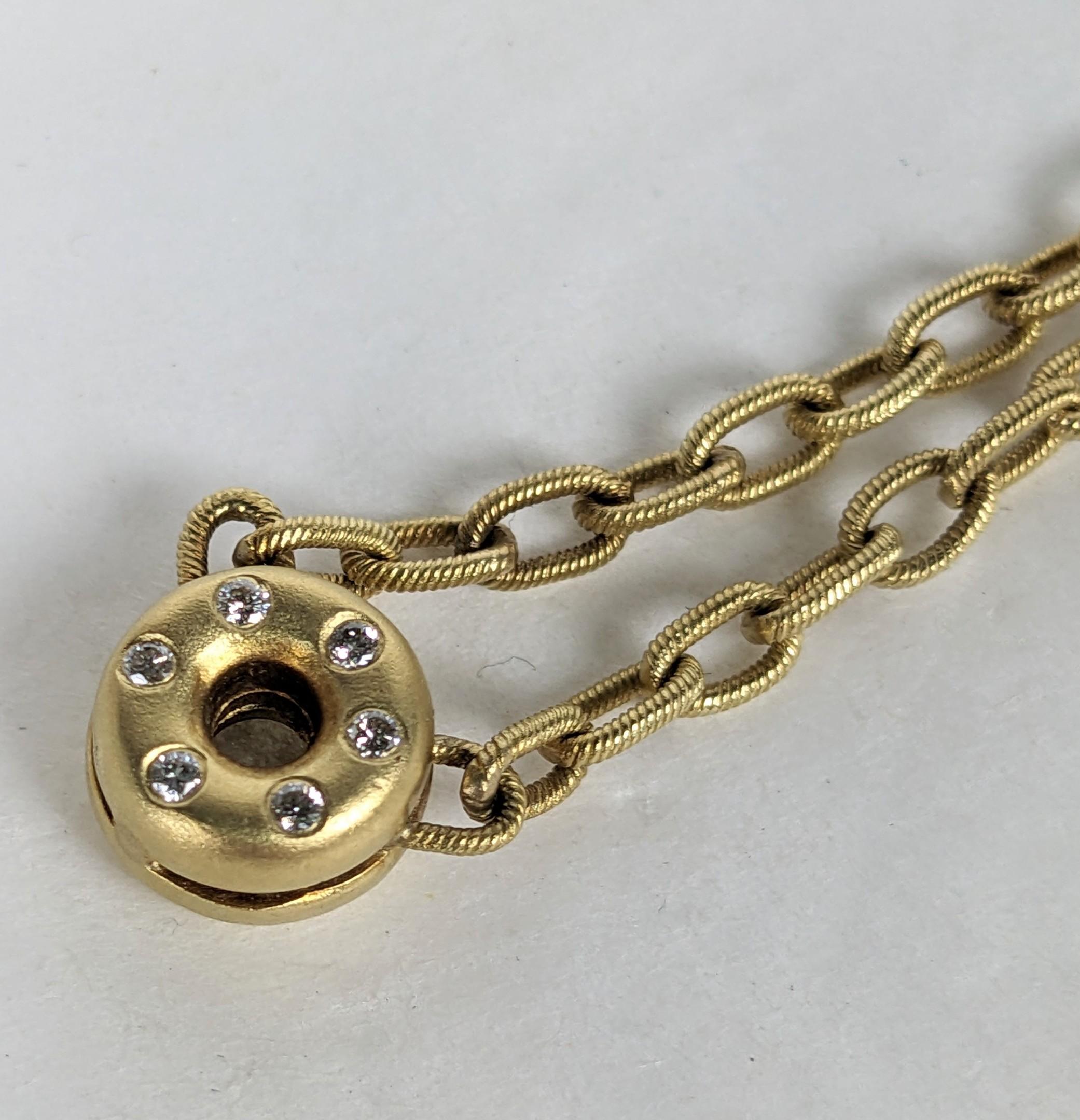 Collana a ciambella con diamanti 18K in vendita 1