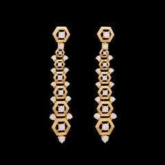18k Diamond Drop Earrings by Maria Canale