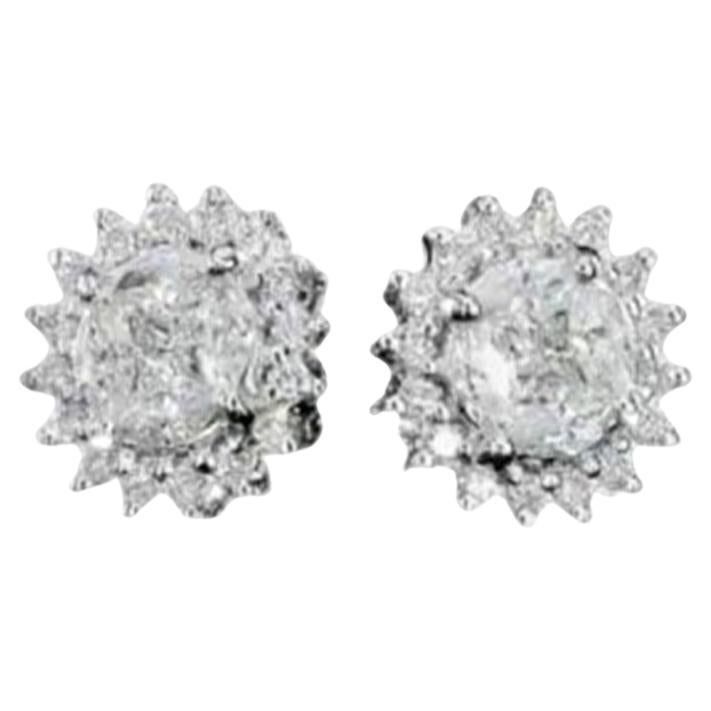 18K Diamond Earrings For Sale