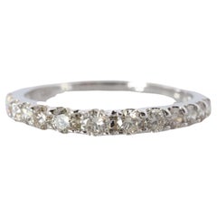18k Diamond eternity band. 18k White Gold 0.5ctw half anniversary Ring.