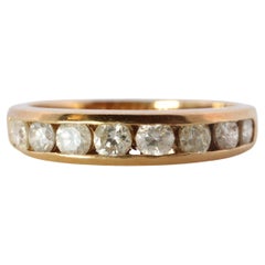 18k Diamond eternity band. 18k Yellow Gold Half Anniversary Infinity Ring