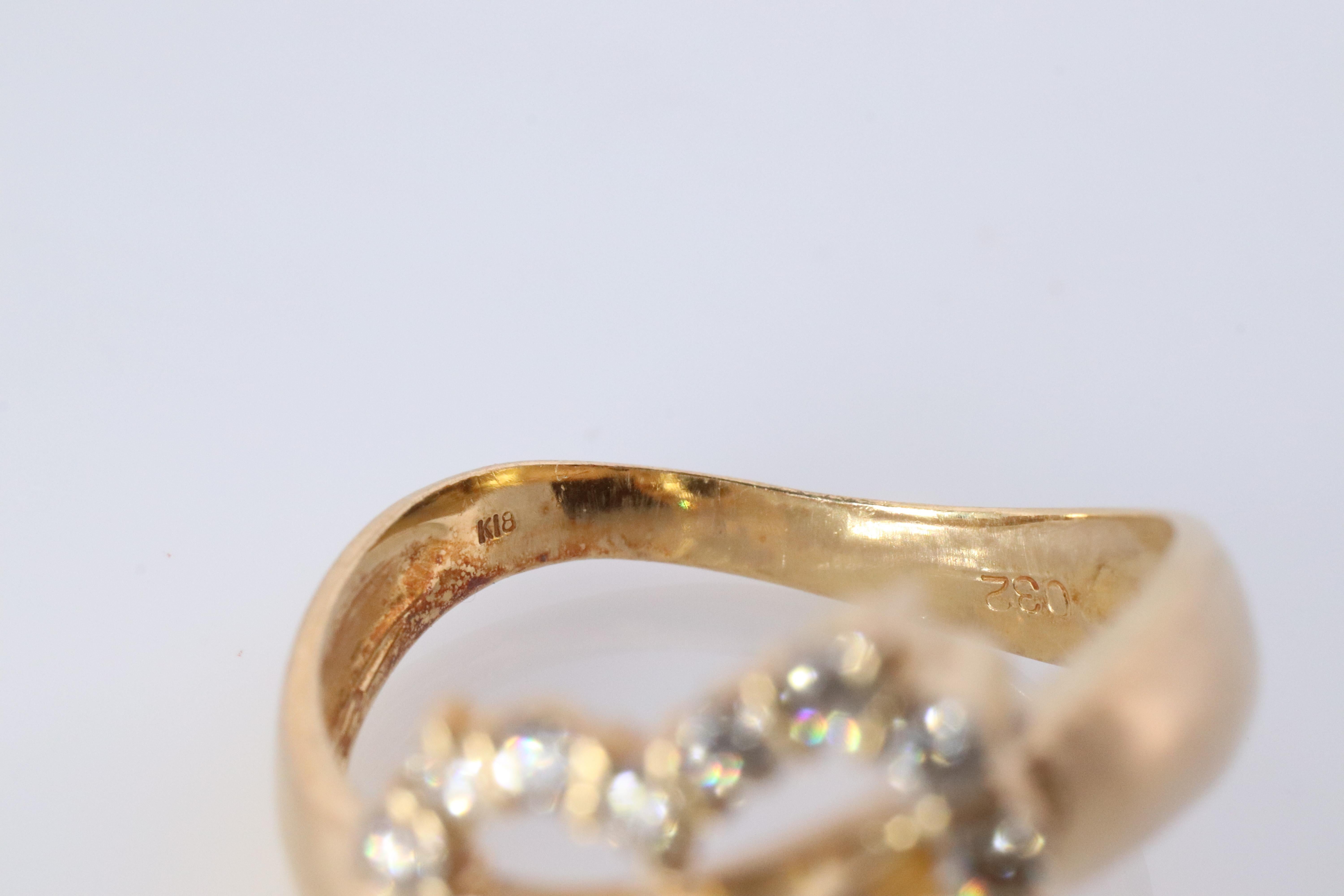 Anillo Corazón Diamante 18k. Anillo Amor Corazón Abierto de Oro Amarillo de 18k. en venta 2