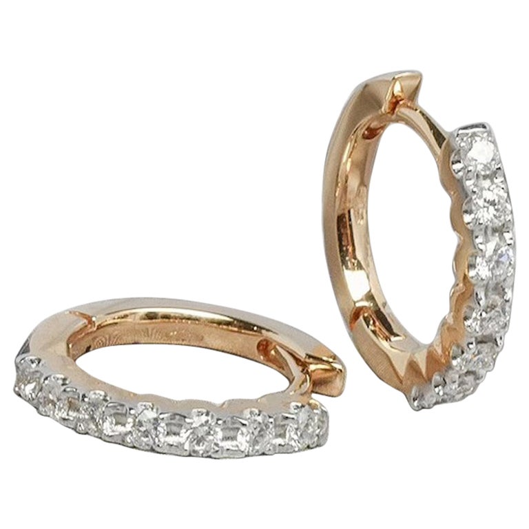 Diamond “X” Hoop Earrings For Sale at 1stDibs