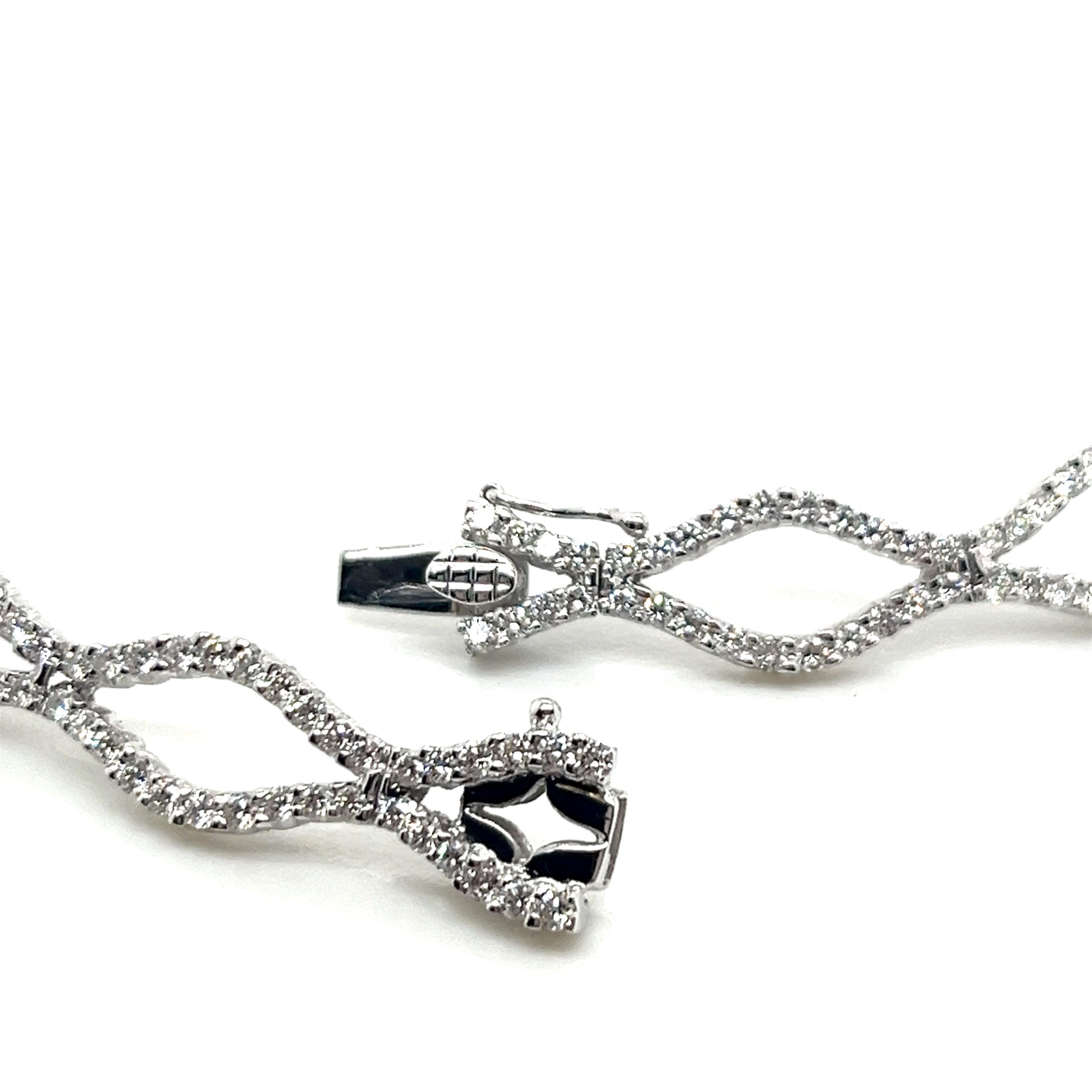 18K Diamant Unendlichkeit Halsband Halskette im Angebot 5