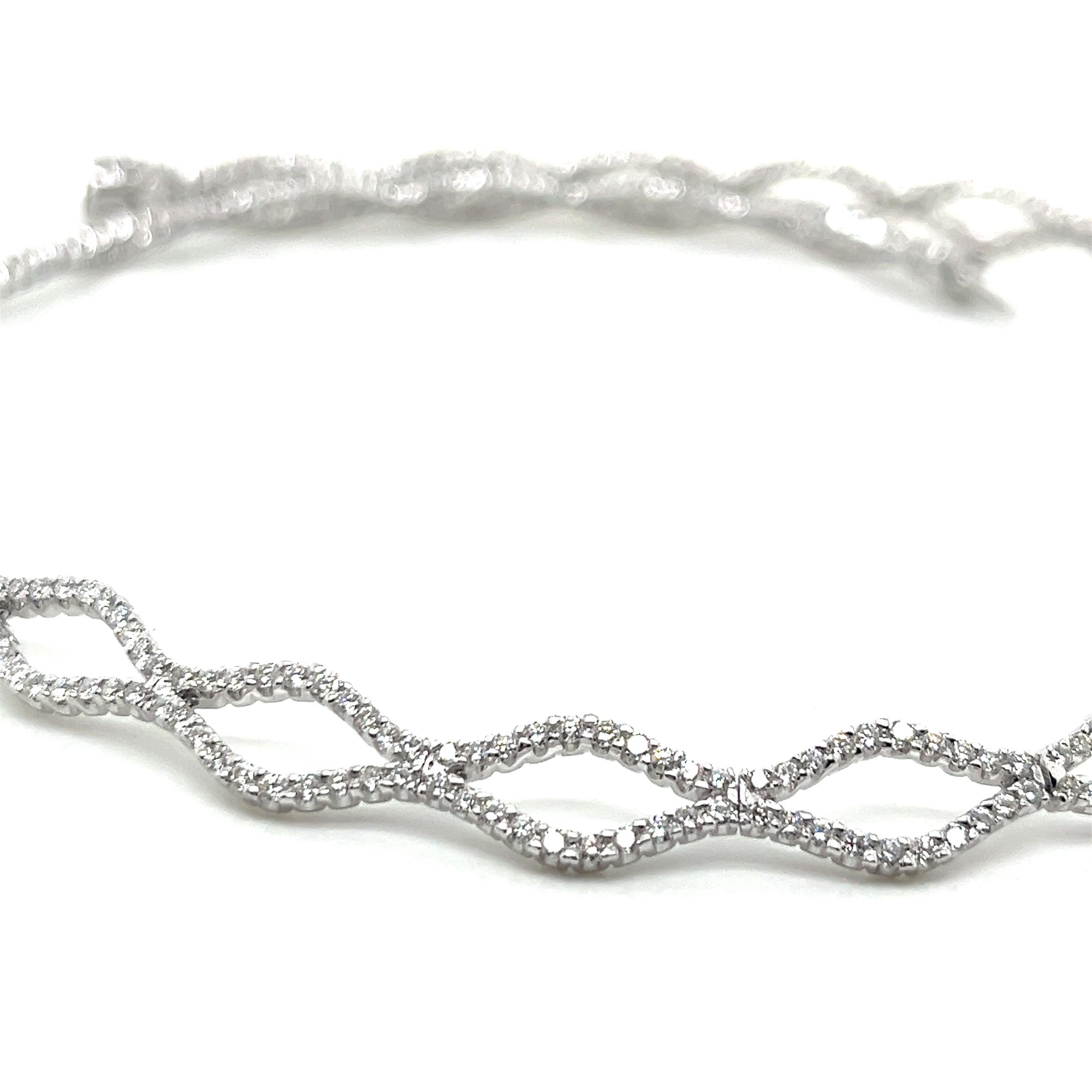 18K Diamant Unendlichkeit Halsband Halskette Damen im Angebot