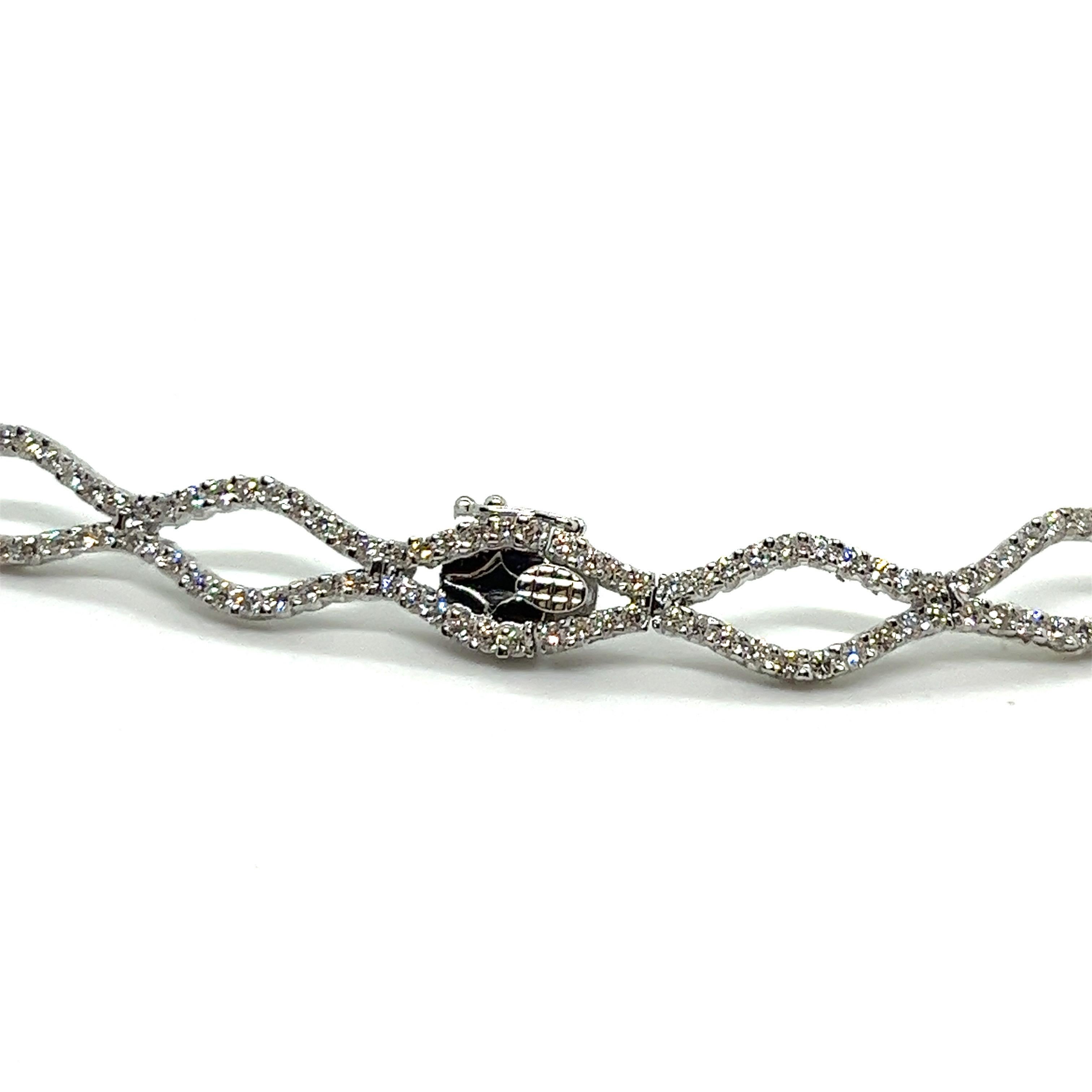 18K Diamant Unendlichkeit Halsband Halskette im Angebot 1