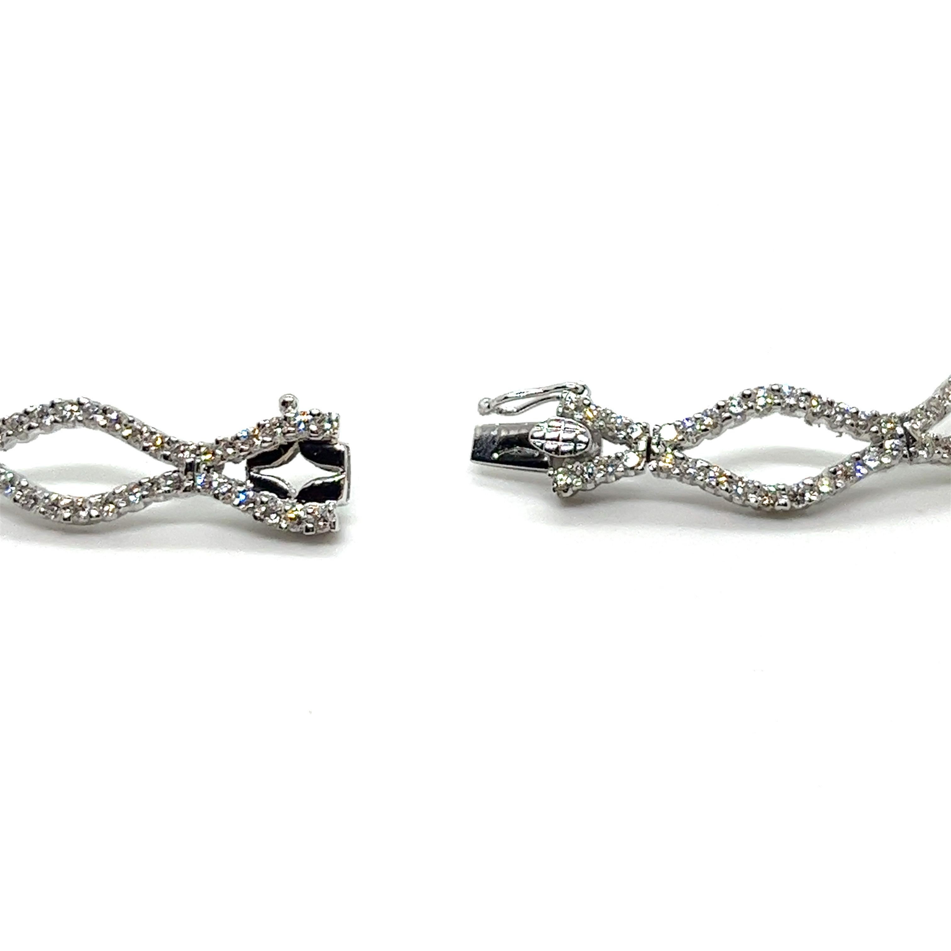 18K Diamant Unendlichkeit Halsband Halskette im Angebot 2