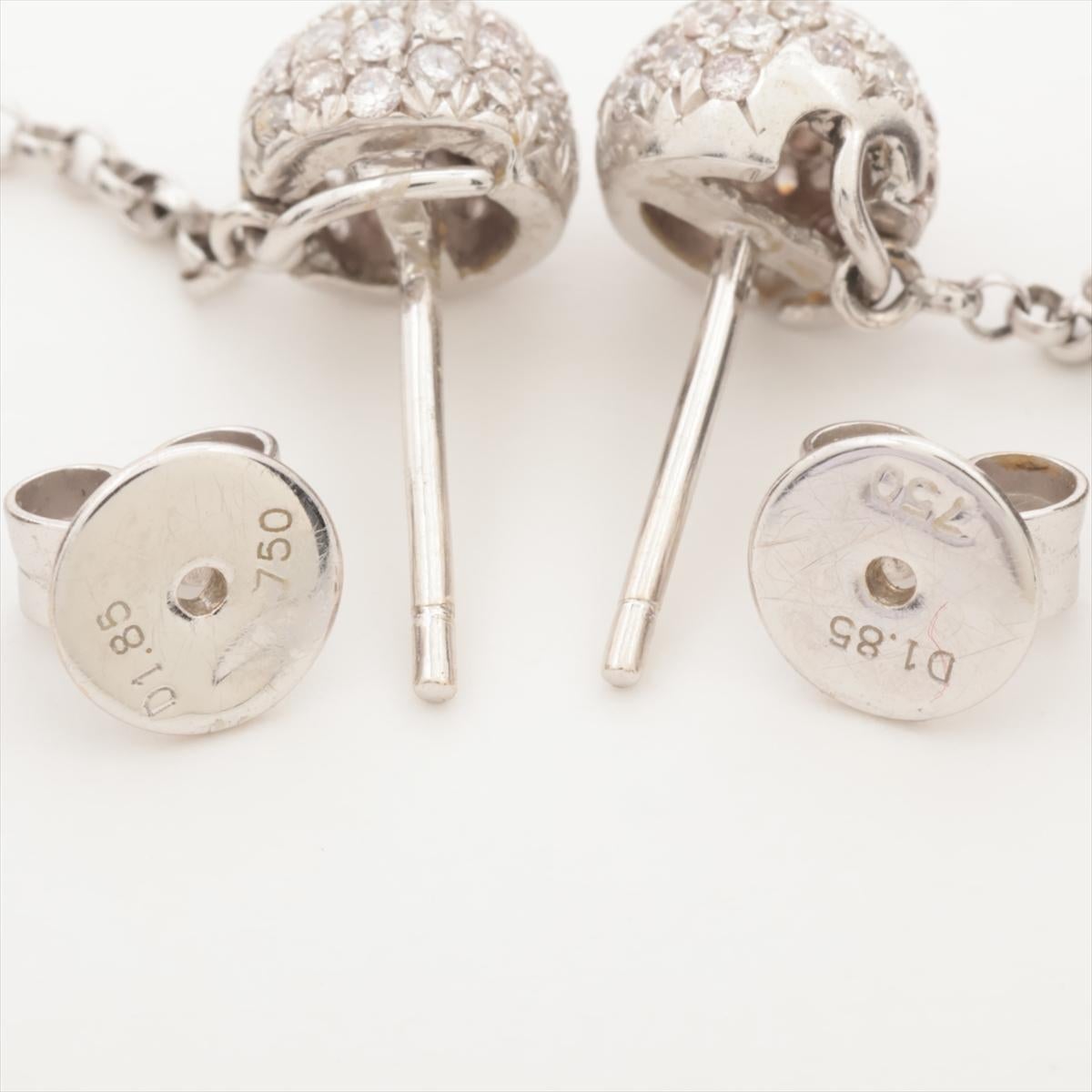 Pendientes en racimo con pavé de diamantes de 18k. Pendientes colgantes Bolas de Discoteca Diamante Negro. Corte redondo en venta