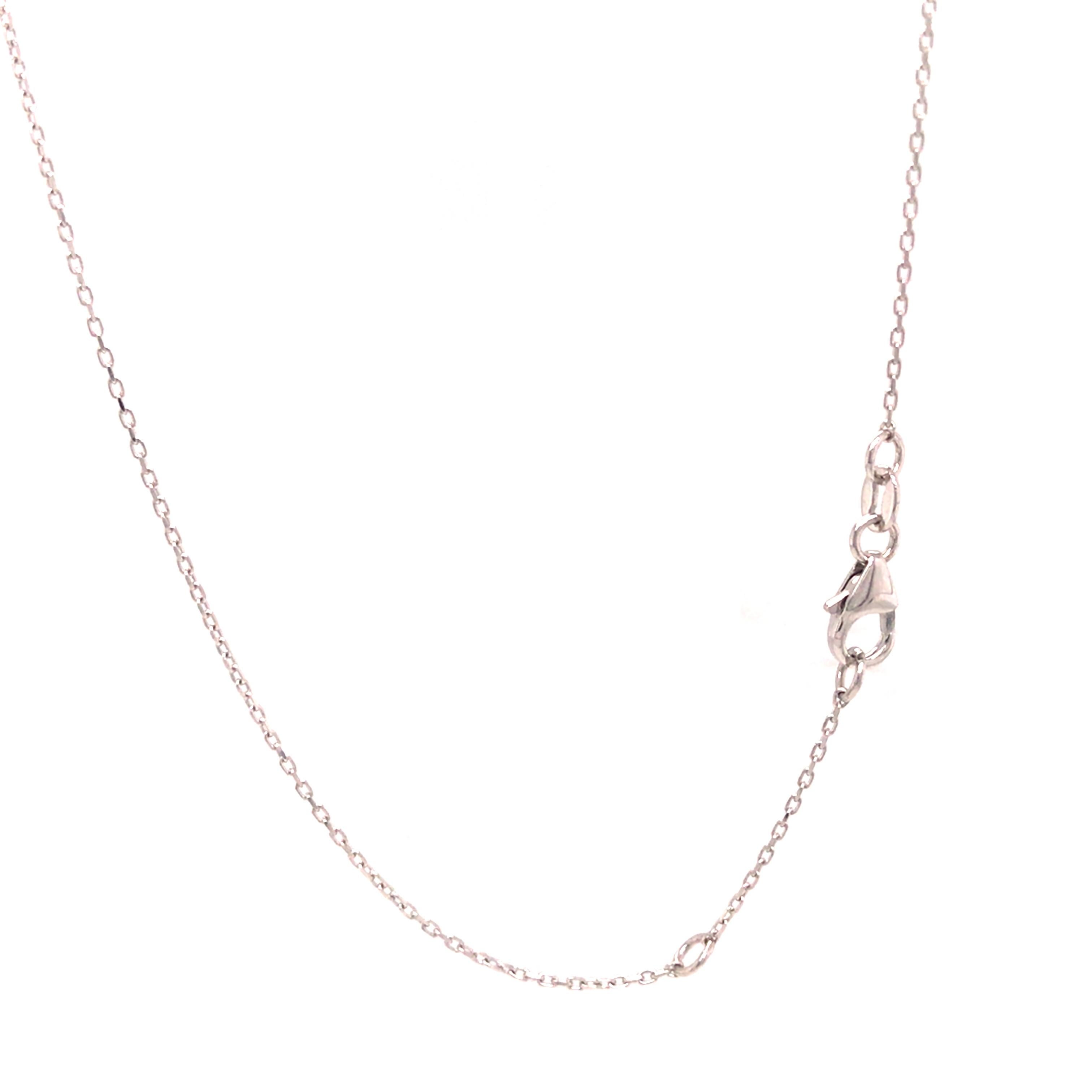 18 Karat Diamant Pave Herz Halskette Weißgold 1