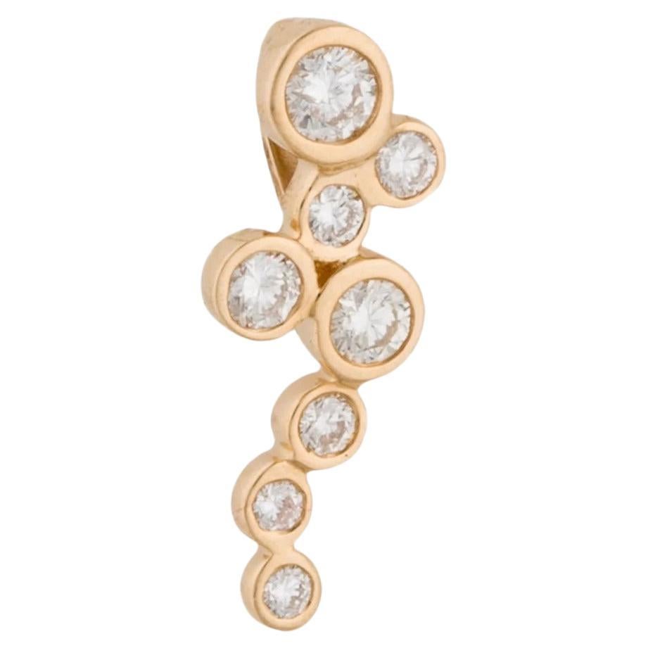 18K Diamond Pendant - Classic Design, Timeless Elegance, Statement Jewelry For Sale