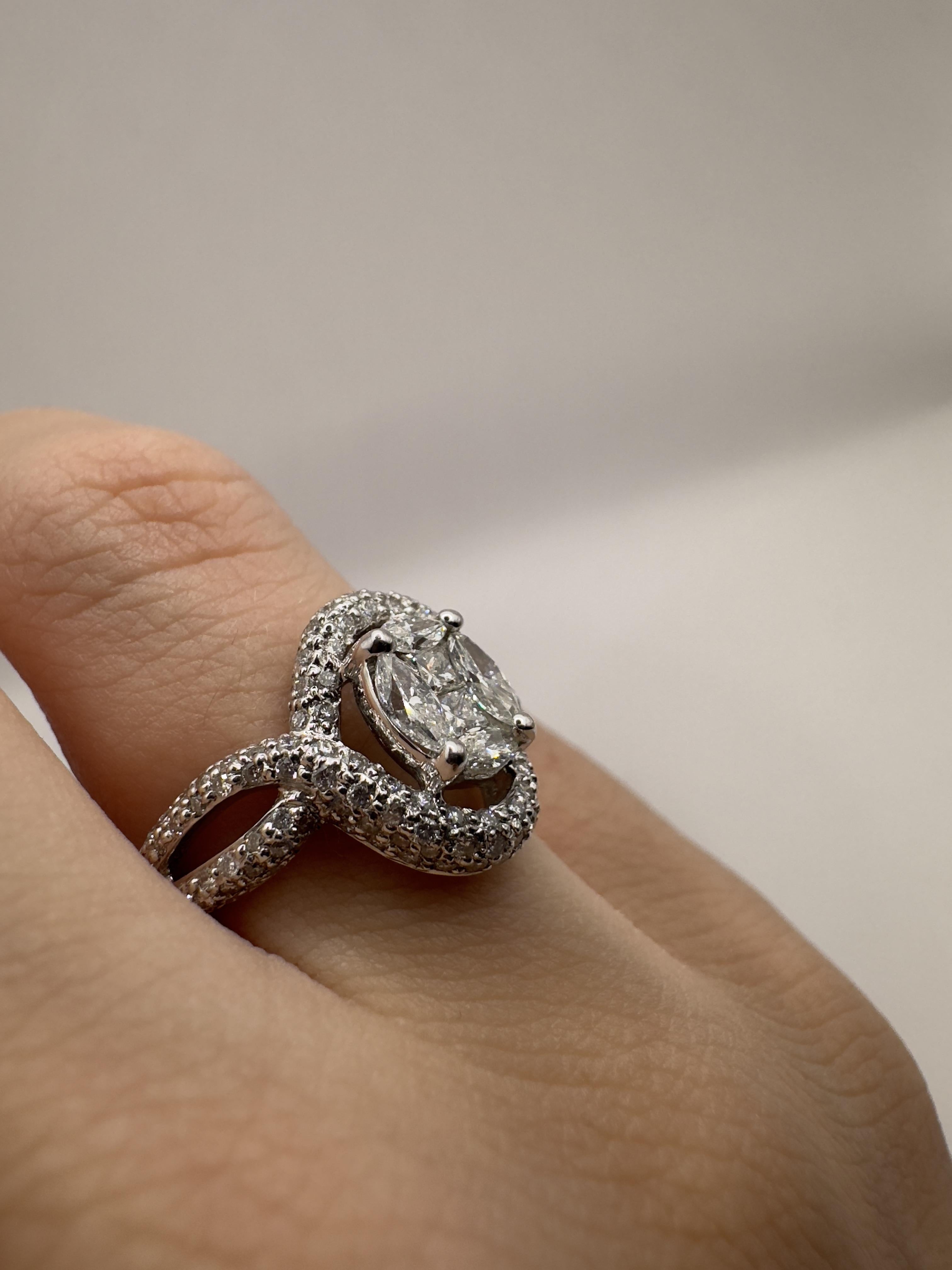 Anello con diamante 18k in vendita 5