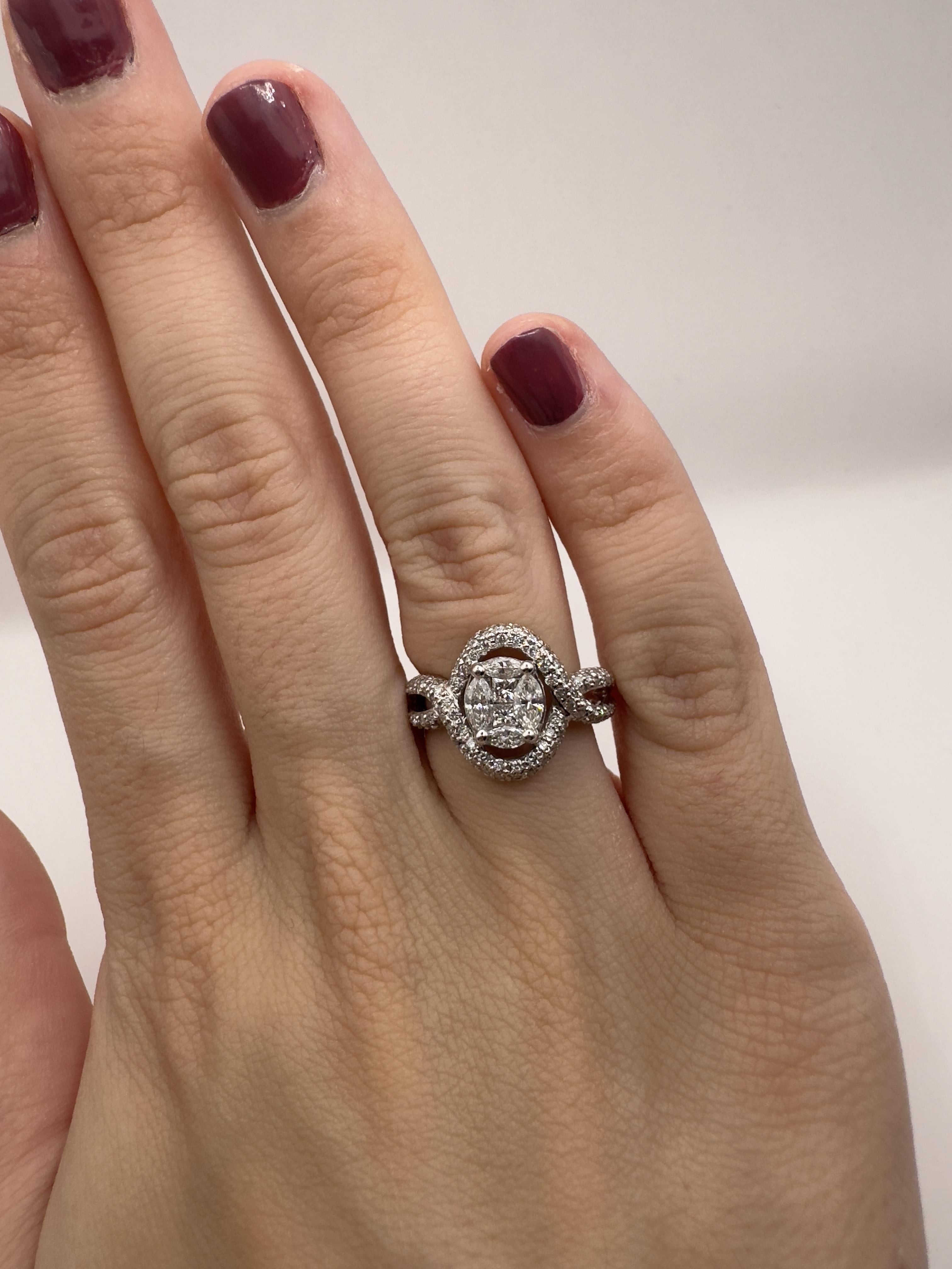 Anello con diamante 18k in vendita 4