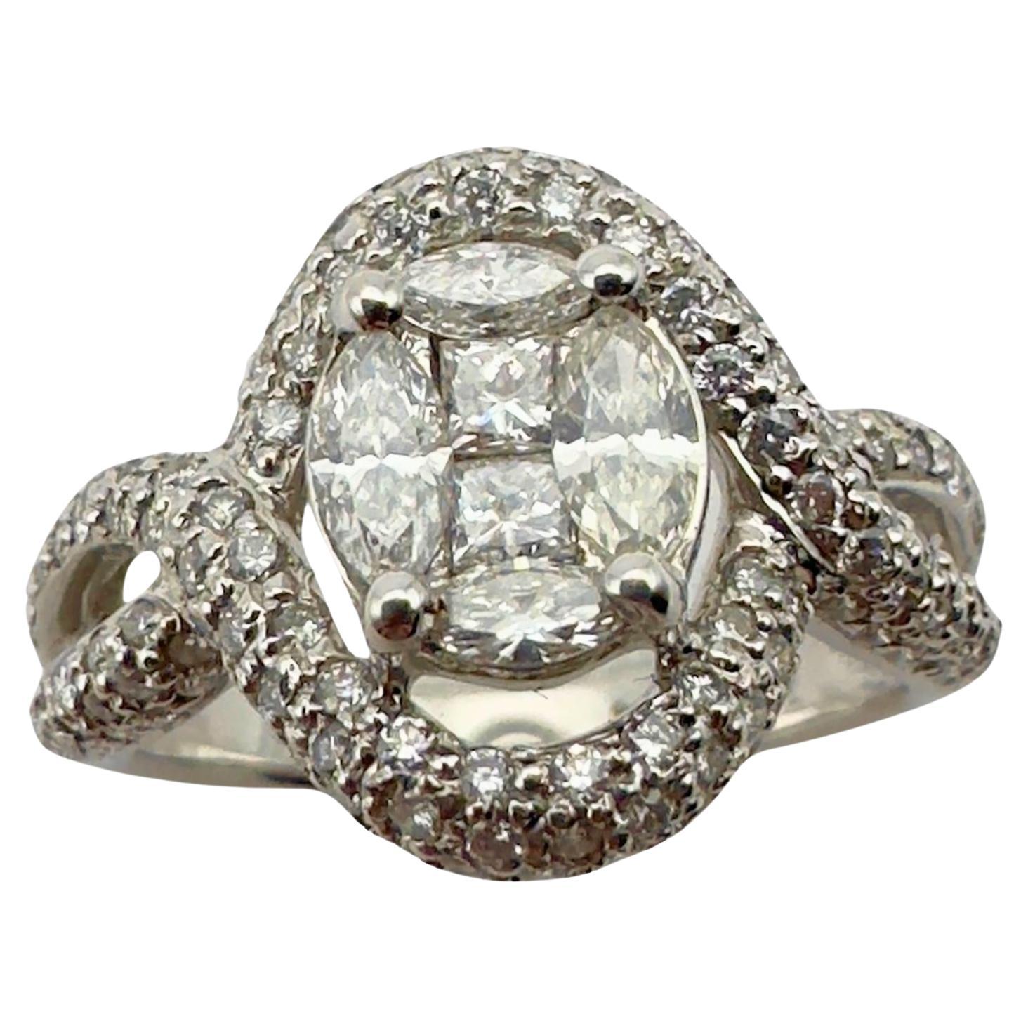 18k Diamond Ring For Sale