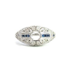 Bague à monture saphir et diamant 18k