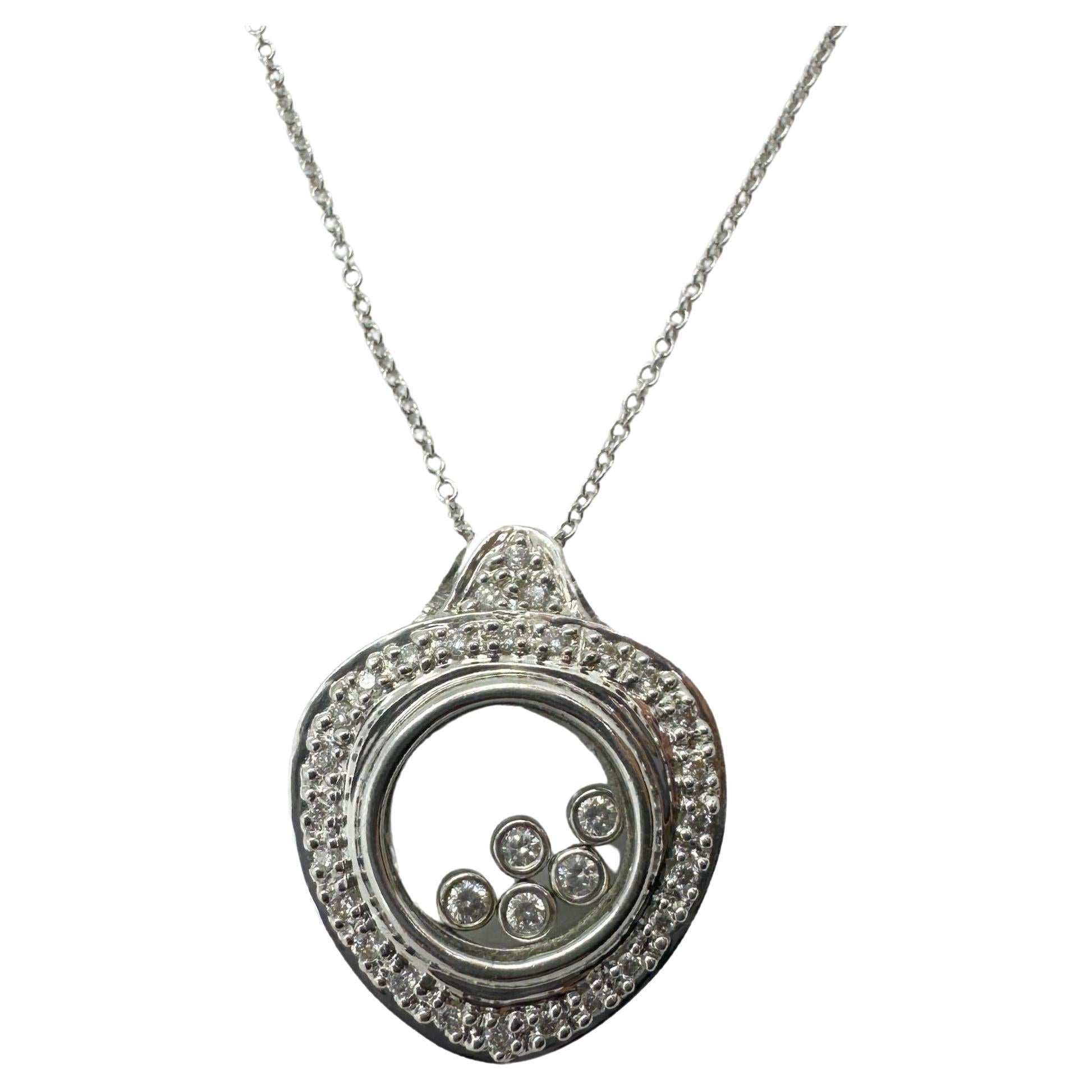 18k Diamond Shaker Locket Pendant Necklace