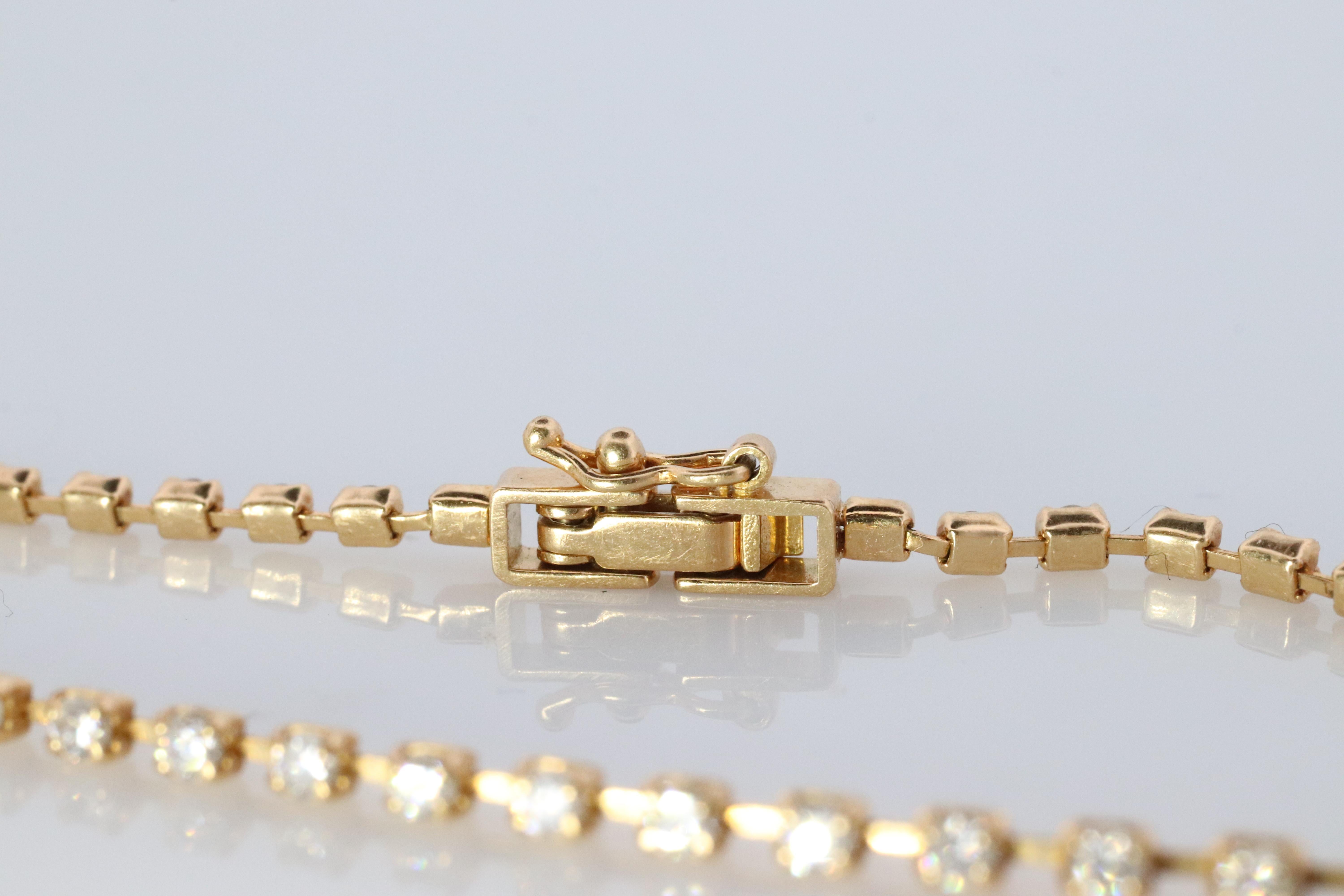 18k Diamant-Tennisarmband. 18k rundes Diamant-Tennisarmband. 1CTW im Zustand „Gut“ in Port Charlotte, FL