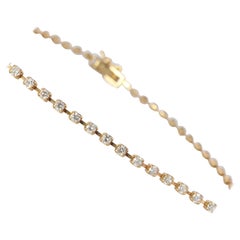 18k Diamant-Tennisarmband. 18k rundes Diamant-Tennisarmband. 1CTW