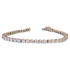 18K Diamond Tennis Bracelet 7.5tcw G VS Natural Diamonds White Gold