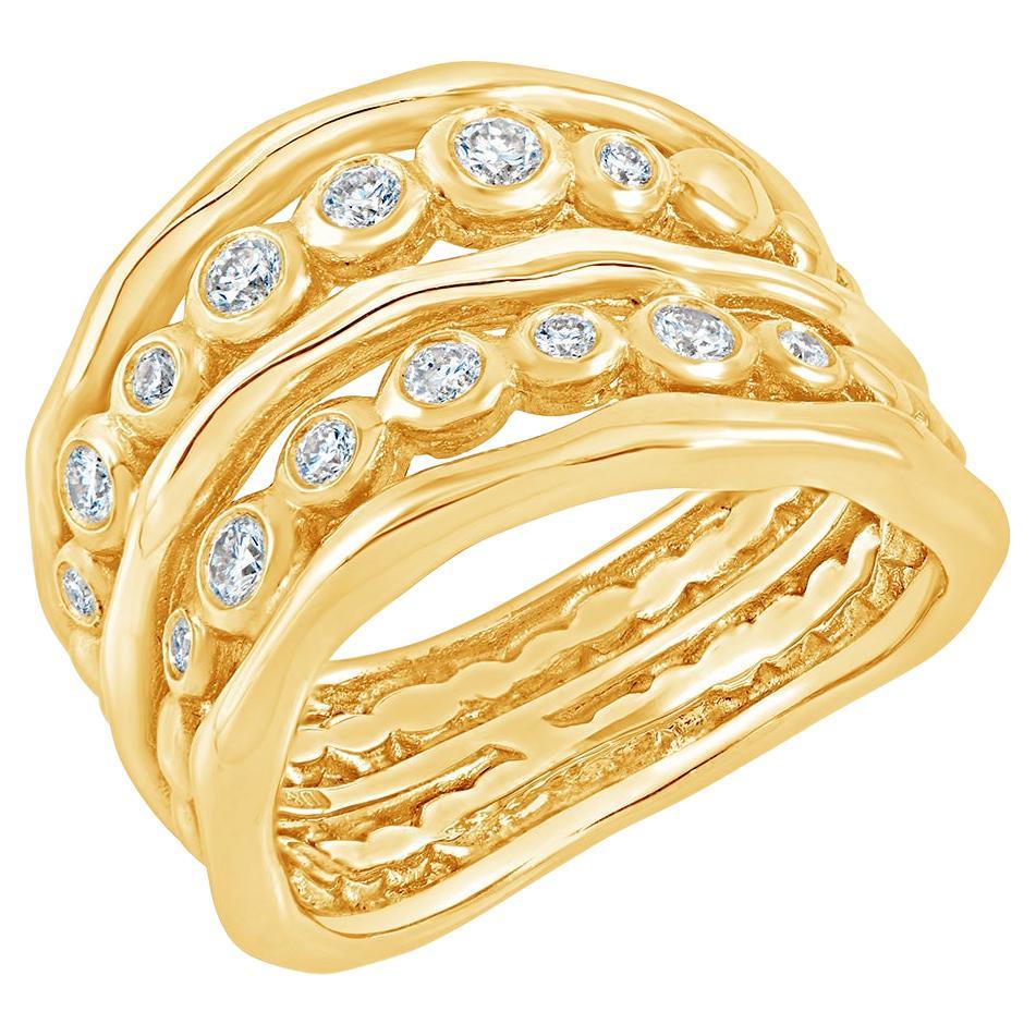 Anillo Cascada de Diamantes 18k 0,33ct