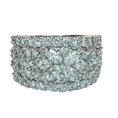 18k Diamond Wide Band Ring