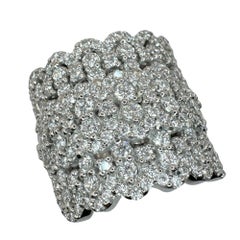 18k Diamond Wide Band Ring