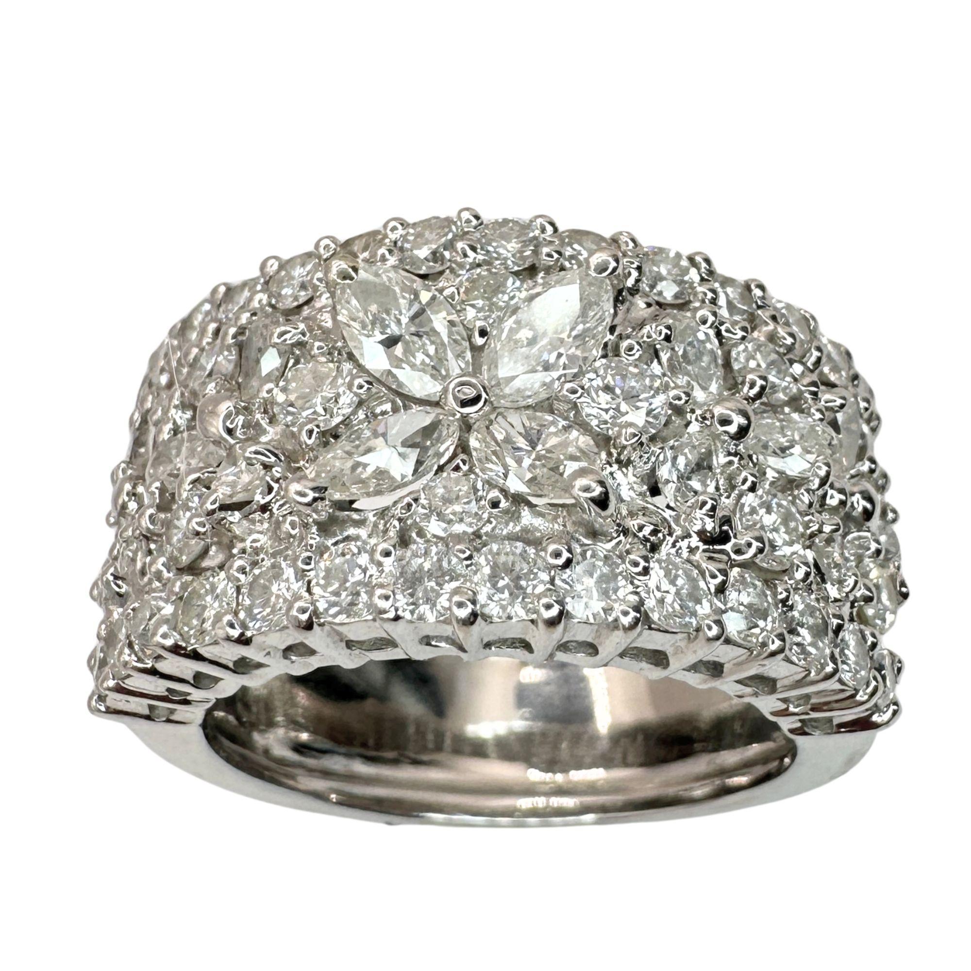18k Diamond Wide Band Ring For Sale 1
