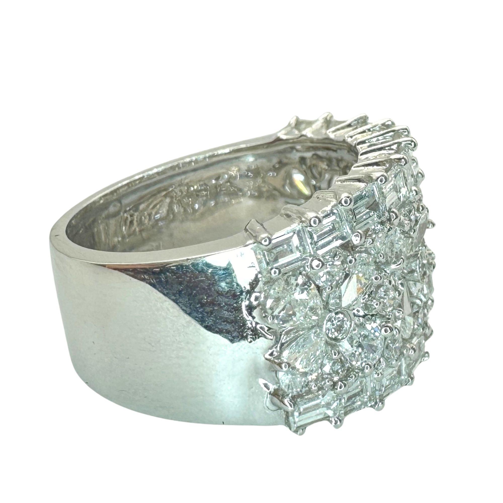 18k Diamond Wide Band Ring For Sale 2