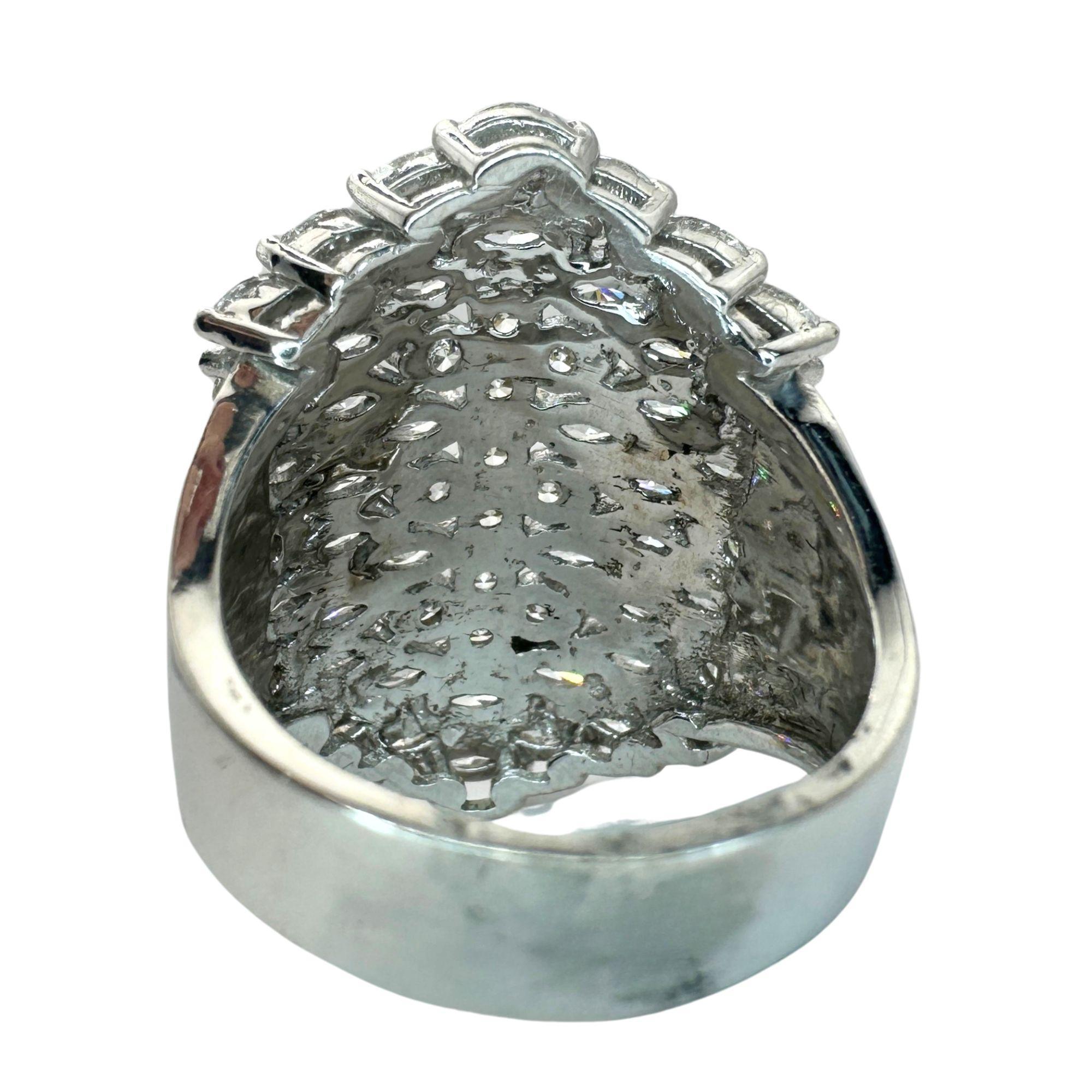 18k Diamond Wide Band Ring For Sale 4