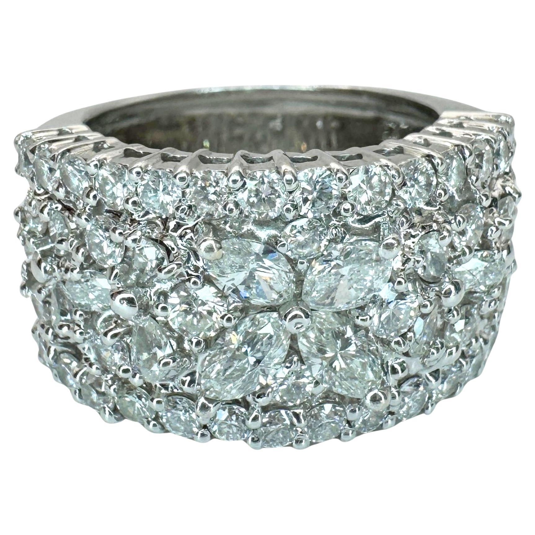 18k Diamond Wide Band Ring