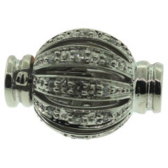 18K Diamonds Ball Clasp 15.8x11.5 mm