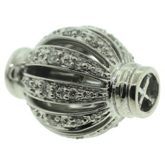 Fermoir boule 18 carats 15,8 x 11,5 mm 