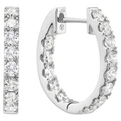 18K Diamonds Inside and Out Hoop Earrings